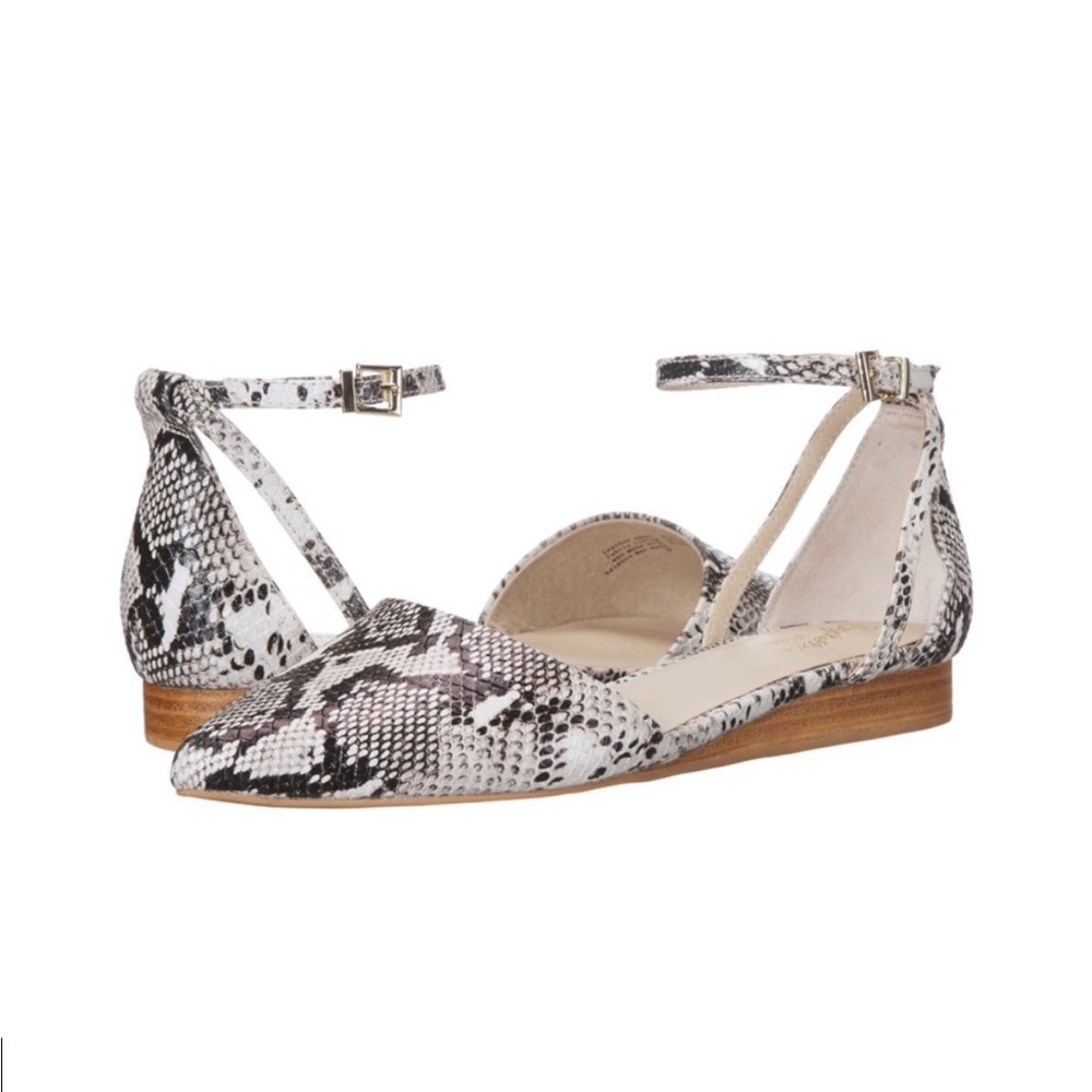 Seychelles Plateau Flat Snakeskin 7.5 EUC Pointy Toe Ballet Flats